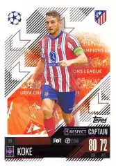 Футбол. Карточка Koke / Коке (Атлетико Мадрид) Лига Чемпионов 2024-25 TOPPS