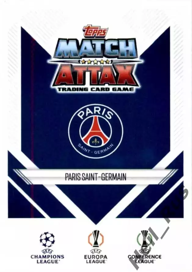 Футбол Карточка Логотип/Эмблема Пари Сен-Жермен/ПСЖ Лига Чемпионов 2024-25 TOPPS 1