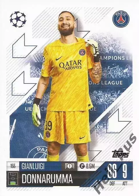 Карточка Джанлуиджи Доннарумма Пари Сен-Жермен/ПСЖ, Милан Лига Чемпионов 2024-25