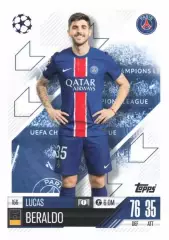 Футбол. Карточка Лукас Бералдо Пари Сен-Жермен/ПСЖ Лига Чемпионов 2024-25 TOPPS