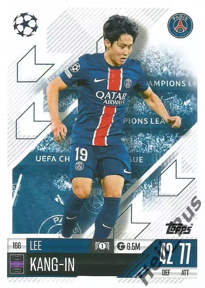 Карточка Ли Кан Ин Пари Сен-Жермен/ПСЖ, Валенсия/Мальорка Лига Чемпионов 2024-25