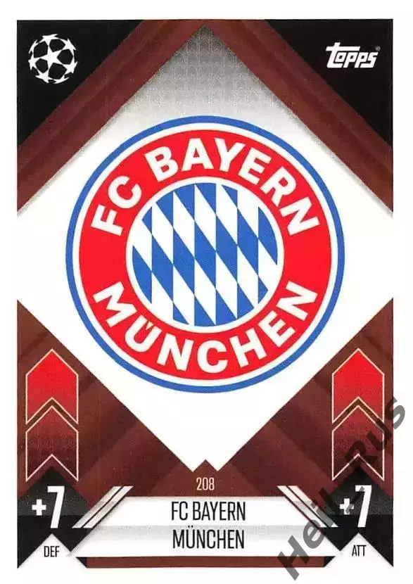 Футбол. Карточка Логотип/Эмблема Бавария Мюнхен Лига Чемпионов 2024-25 TOPPS