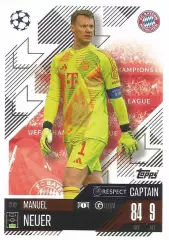 Футбол. Карточка Мануэль Нойер Бавария Мюнхен, Шальке 04 Лига Чемпионов 2024-25