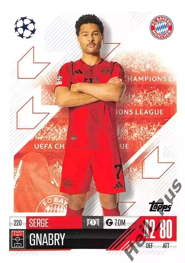 Карточка Serge Gnabry/Серж Гнабри Бавария, Арсенал/Вердер Лига Чемпионов 2024-25