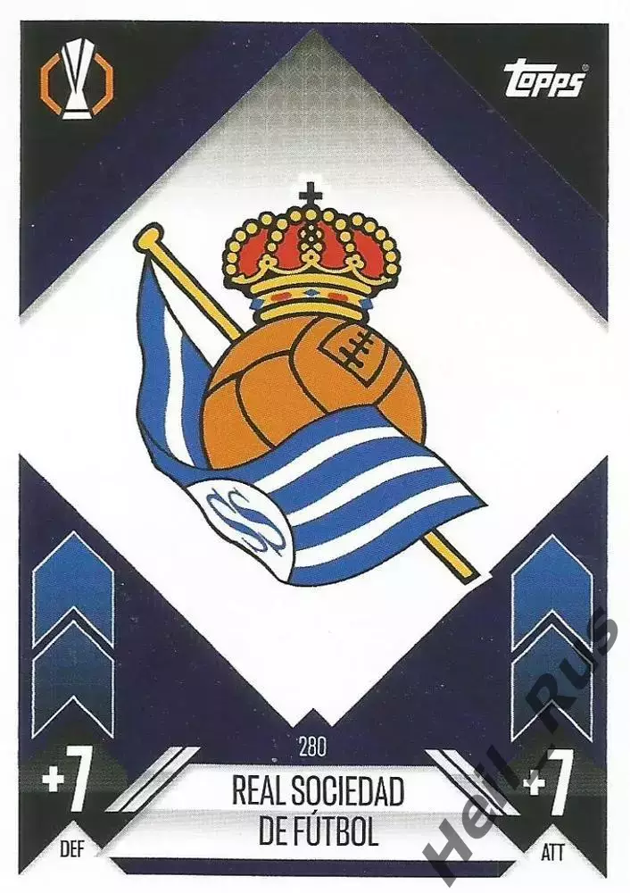 Футбол. Карточка Логотип/Эмблема Реал Сосьедад Лига Европы 2024-25 TOPPS