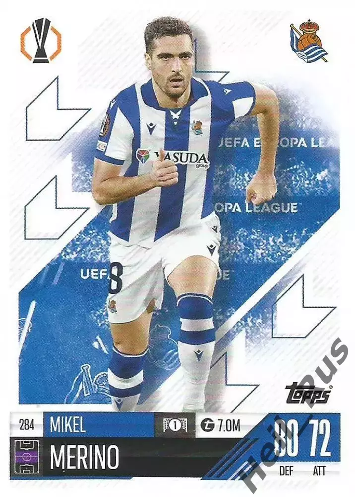 Карточка Микель Мерино Реал Сосьедад/Арсенал/Ньюкасл Юнайтед Лига Европы 2024-25