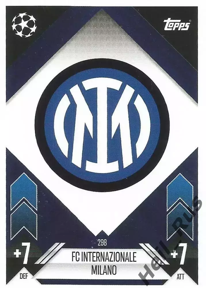 Футбол. Карточка Логотип/Эмблема Интернационале Милан Лига Чемпионов 2024-25