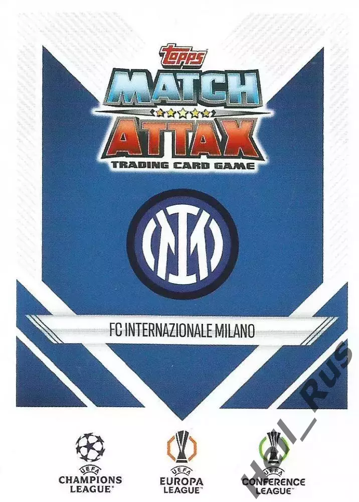 Футбол. Карточка Логотип/Эмблема Интернационале Милан Лига Чемпионов 2024-25 1
