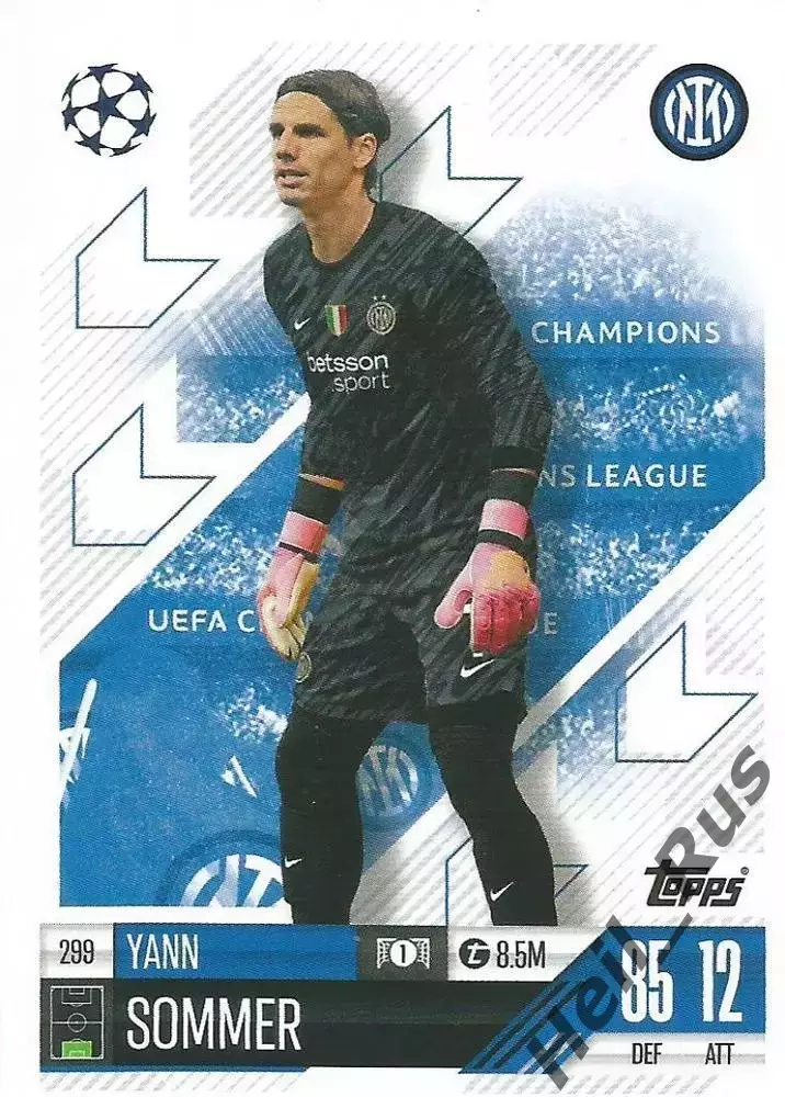 Футбол. Карточка Янн Зоммер Интернационале, Бавария Лига Чемпионов 2024-25 TOPPS