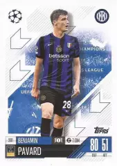 Футбол. Карточка Бенжамен Павар Интер, Бавария, Штутгарт Лига Чемпионов 2024-25