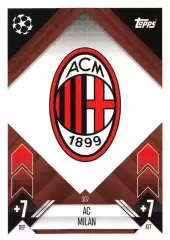 Футбол. Карточка Логотип/Эмблема AC Milan / Милан Лига Чемпионов 2024-25 TOPPS