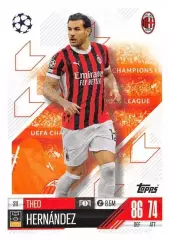 Футбол. Карточка Тео Эрнандес (Милан, Реал Мадрид) Лига Чемпионов 2024-25 TOPPS