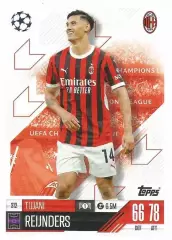 Футбол. Карточка Тиджани Рейндерс (Милан, Манчестер Сити) Лига Чемпионов 2024-25