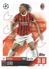 Футбол Карточка Rafael Leao/Рафаэл Леау Милан/Лилль Лига Чемпионов 2024-25 TOPPS