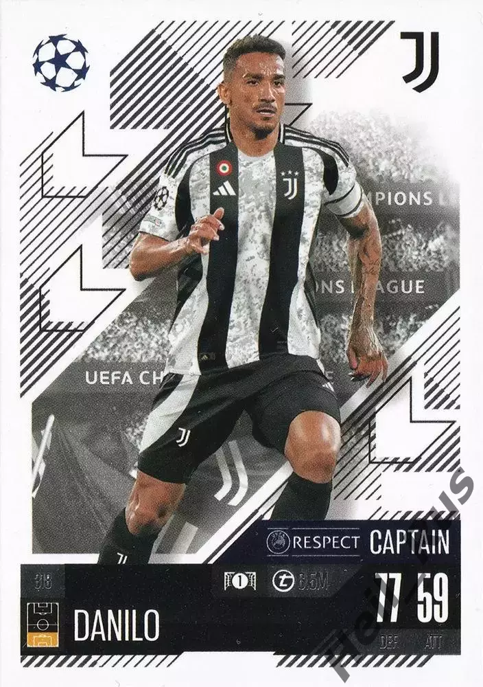 Карточка Danilo/Данило Ювентус/Манчестер Сити/Реал Мадрид Лига Чемпионов 2024-25