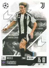 Футбол. Карточка Николо Фаджоли Ювентус, Фиорентина Лига Чемпионов 2024-25 TOPPS