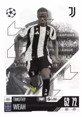 Карточка Тимоти Веа Ювентус, Пари Сен-Жермен, Лилль Лига Чемпионов 2024-25 TOPPS