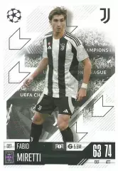Футбол. Карточка Фабио Миретти (Ювентус, Дженоа) Лига Чемпионов 2024-25 TOPPS