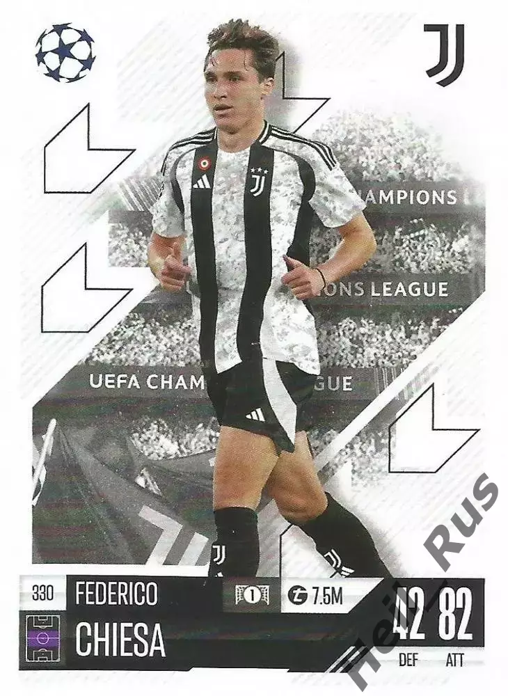 Карточка Федерико Кьеза (Ювентус, Ливерпуль, Фиорентина) Лига Чемпионов 2024-25