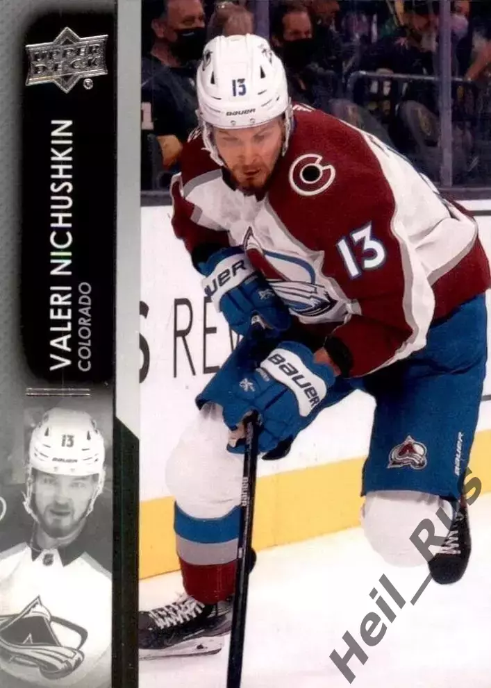 Карточка Валерий Ничушкин Colorado Avalanche/Колорадо, Трактор, ЦСКА НХЛ/NHL/КХЛ