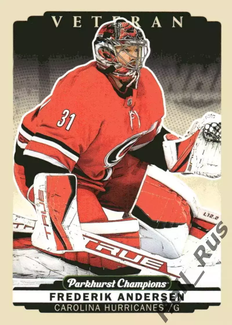 Хоккей; Карточка Andersen/Фредерик Андерсен Carolina Hurricanes/Каролина НХЛ/NHL