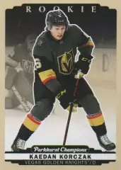 Хоккей. Карточка Kaedan Korczak/Кэидан Корчак Vegas Golden Knights/Вегас НХЛ/NHL
