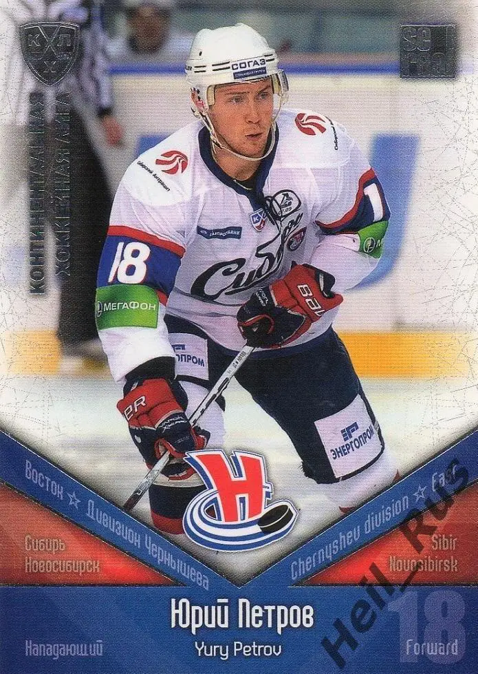 Хоккей. Карточка Юрий Петров (Сибирь Новосибирск) КХЛ/KHL сезон 2011/12 SeReal