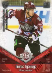 Хоккей. Карточка Никлас Лусениус (Динамо Рига) КХЛ / KHL сезон 2011/12 SeReal