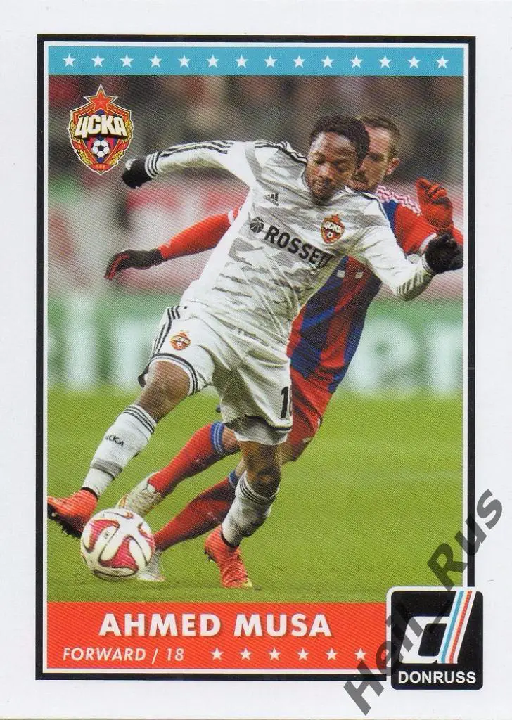 Футбол. Карточка Ahmed Musa/Ахмед Муса (ЦСКА Москва) Panini/Панини 2015