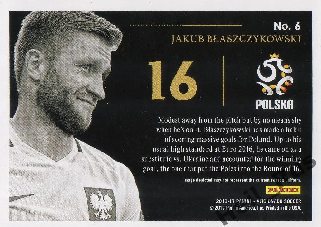 Футбол. Карточка Якуб Блащиковский Польша, Боруссия Дортмунд, Фиорентина Panini 1