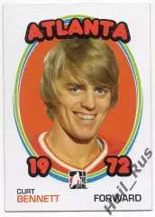 Хоккей. Карточка Curt Bennett/Курт Беннетт Atlanta Flames/Атланта Флэймз НХЛ/NHL