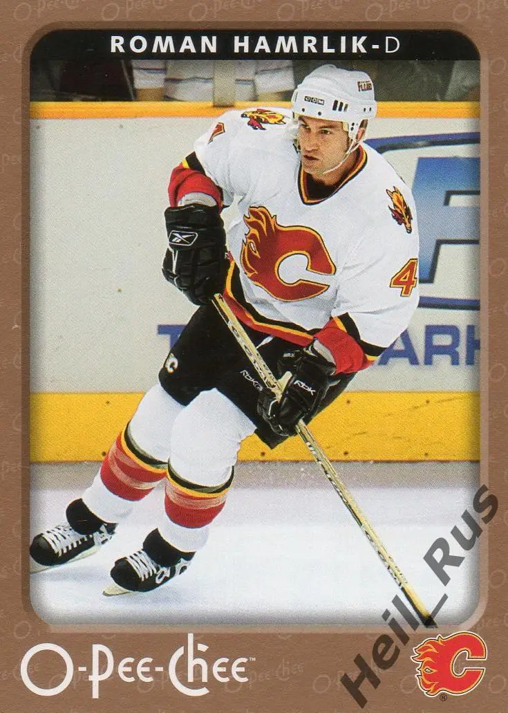 Хоккей. Карточка Roman Hamrlik/Роман Гамрлик (Calgary Flames/Калгари) НХЛ/NHL