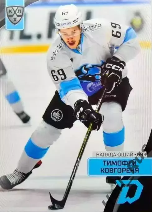 Хоккей. Карточка Тимофей Ковгореня (Динамо Минск) КХЛ/KHL сезон 2023/24 SeReal