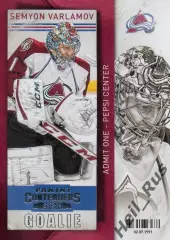 Хоккей Карточка Семен Варламов Colorado Avalanche, Локомотив Ярославль НХЛ/NHL