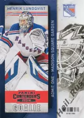 Карточка Lundqvist/Хенрик Лундквист New York Rangers/Нью-Йорк Рейнджерс НХЛ/NHL