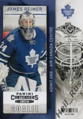 Хоккей; Карточка James Reimer/Джеймс Раймер Toronto Maple Leafs/Торонто НХЛ/NHL