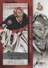 Хоккей. Карточка Craig Anderson/Крэйг Андерсон (Ottawa Senators/Оттава) НХЛ/NHL