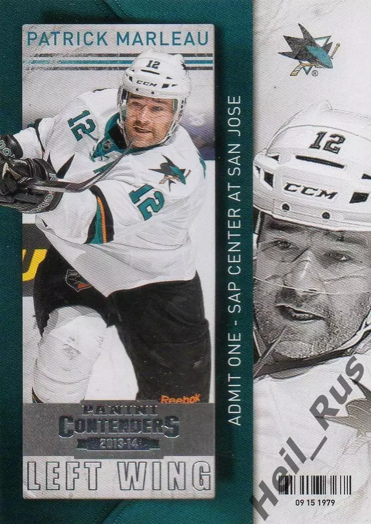 Хоккей Карточка Patrick Marleau/Патрик Марло (San Jose Sharks/Сан-Хосе) НХЛ/NHL