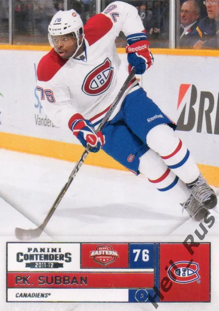 Хоккей Карточка P. K. Subban/Пи-Кей Суббан Montreal Canadiens / Монреаль NHL/НХЛ
