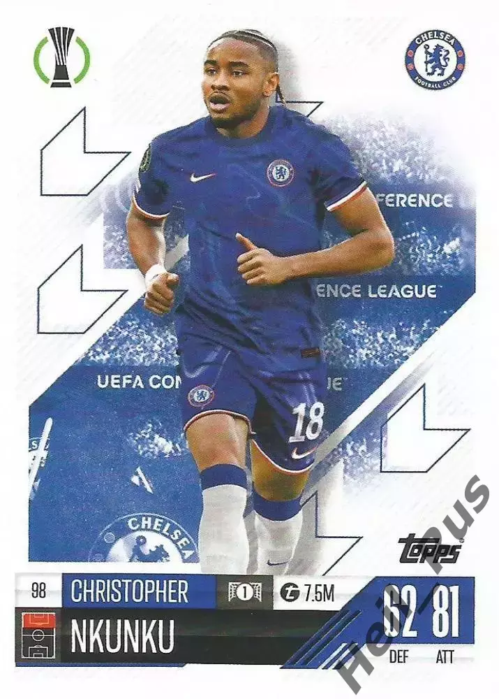 Карточка Кристофер Нкунку (Челси, РБ Лейпциг/ПСЖ/Милан) Лига Конференций 2024-25