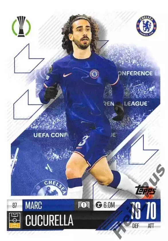 Футбол. Карточка Марк Кукурелья Челси, Барселона Лига Конференций 2024-25 TOPPS