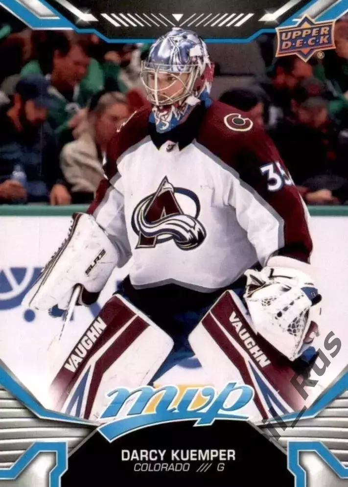 Карточка Darcy Kuemper/Дарси Кемпер Colorado Avalanche/Колорадо Эвеланш НХЛ/NHL