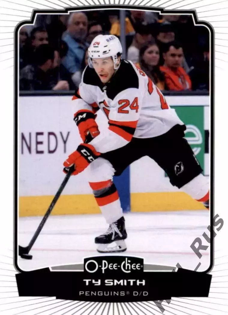 Карточка Тай Смит Нью-Джерси Девилз/Питтсбург Пингвинз, Динамо Минск НХЛ/NHL/КХЛ
