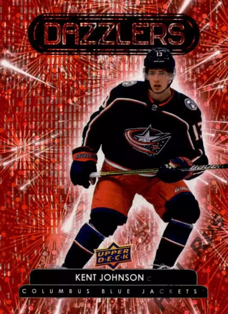 Хоккей Карточка Kent Johnson/Кент Джонсон Columbus Blue Jackets/Коламбус NHL НХЛ