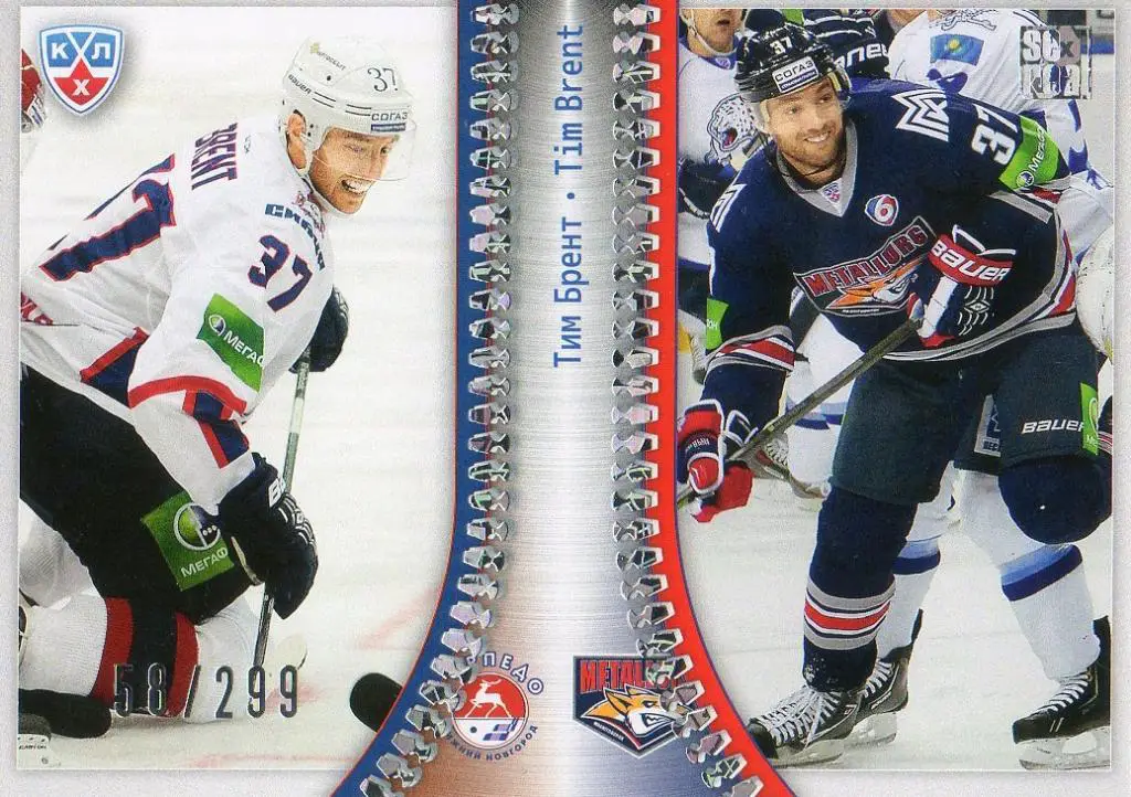 Хоккей. Карточка Тим Брент (Торпедо Нижний Новгород/Металлург Магнитогорск) КХЛ
