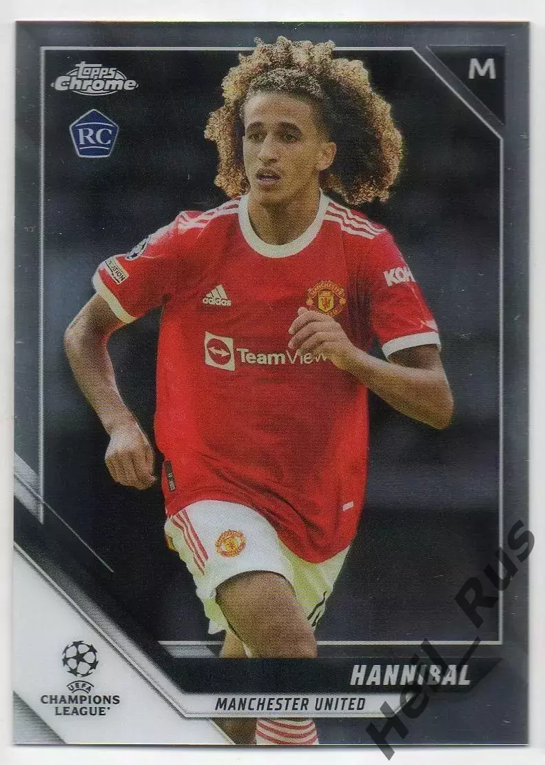 Футбол Карточка Ханнибал Межбри (Манчестер Юнайтед) Лига Чемпионов 2021/22 TOPPS