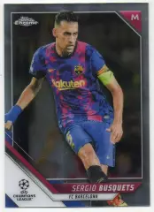 Футбол. Карточка Серхио Бускетс (Барселона, Интер Майами) Лига Чемпионов 2021-22