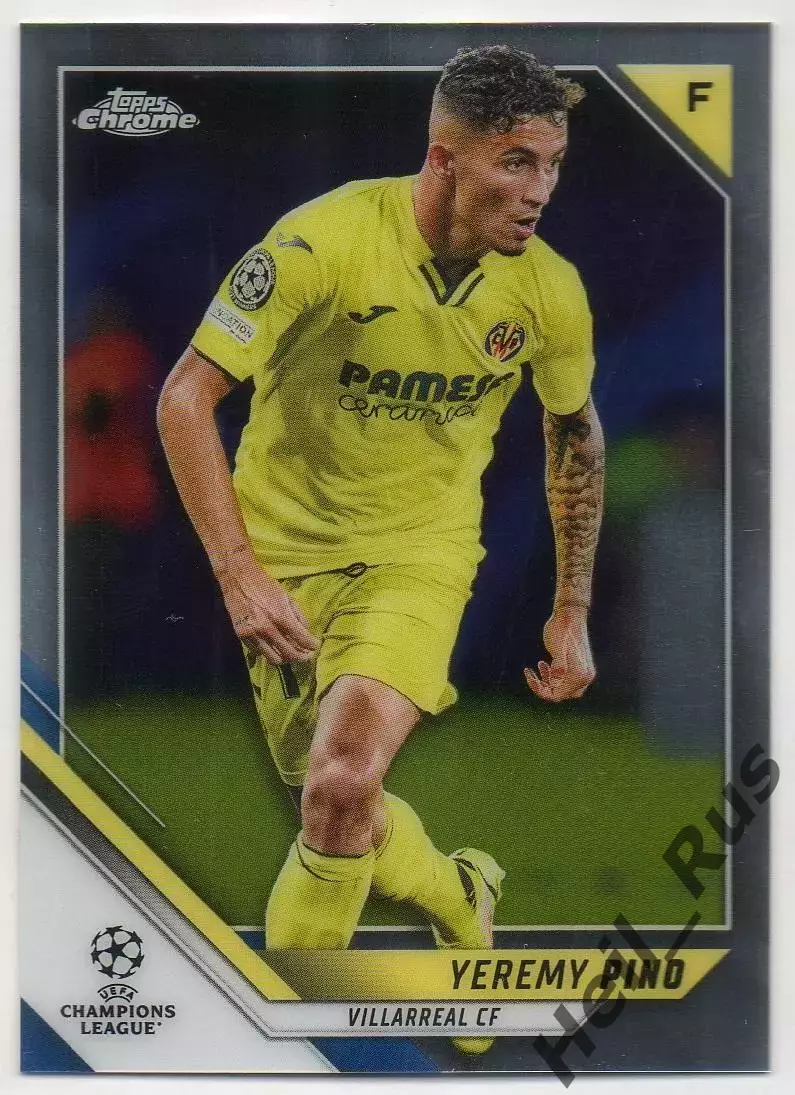 Футбол Карточка Ереми Пино Вильярреал/Кристал Пэлас Лига Чемпионов 2021-22 TOPPS