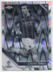 Футбол Карточка Сандро Тонали Милан/Ньюкасл Юнайтед Лига Чемпионов 2021-22 TOPPS