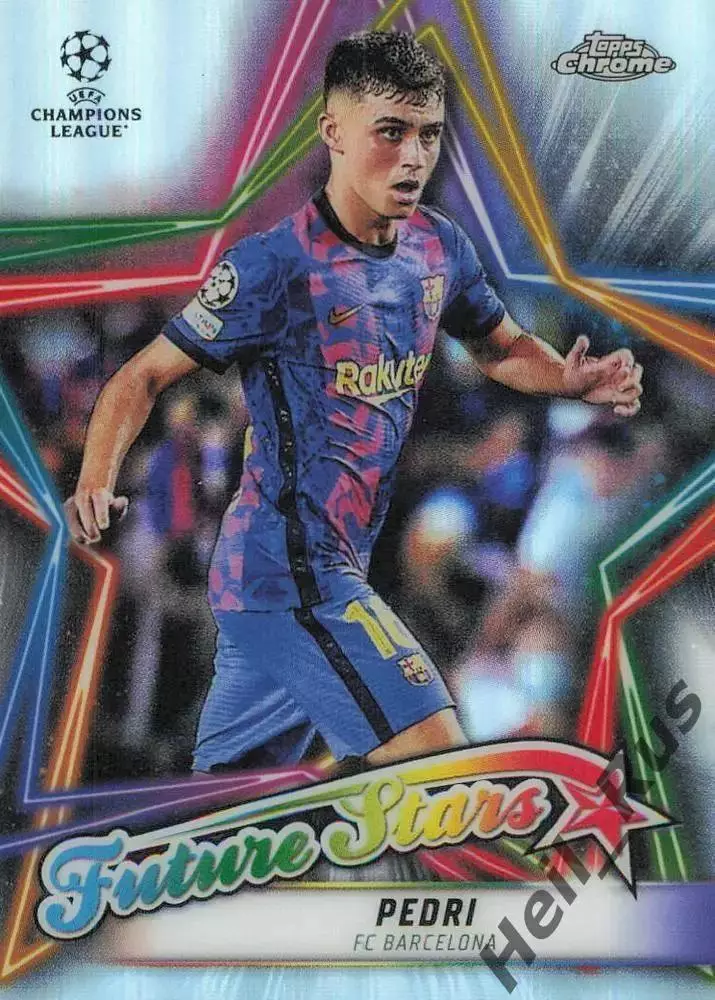 Футбол; Карточка Pedri/Педри FC Barcelona/Барселона Лига Чемпионов 2021/22 TOPPS